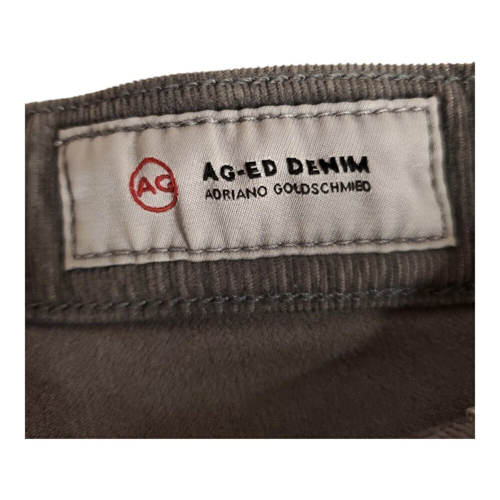 AG ADRIANO GOLDSCHMIED SZ 26R Farrah Skinny High-rise Medium Gray Corduroy Jeans - Picture 9 of 13